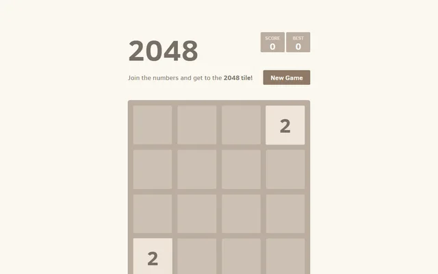 2048 running in a browser
