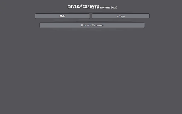 Cavern Crawler running in a browser
