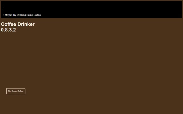 Coffee Drinker running in a browser