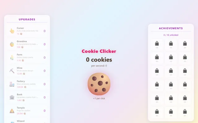 Cookie Clicker IO running in a browser