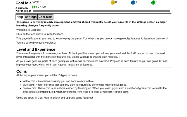 Cool Idle running in a browser