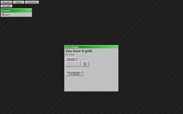 Dodeca Dragons running in a browser