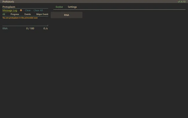 Evolve Idle running in a browser
