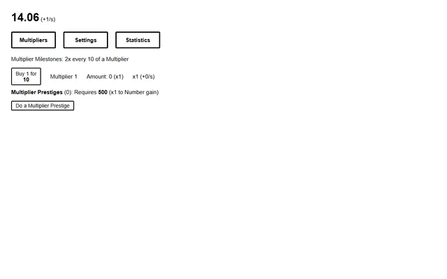 IncreMultiplication running in a browser