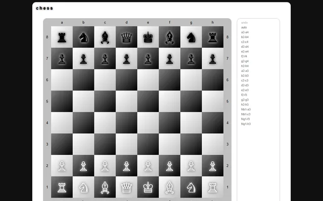 JavaScript Chess running in a browser
