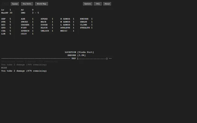 MiniTES running in a browser