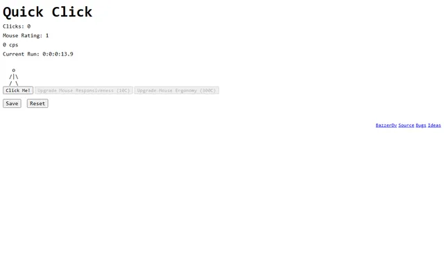 Quick Click running in a browser