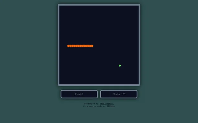 Snake Game running in a browser
