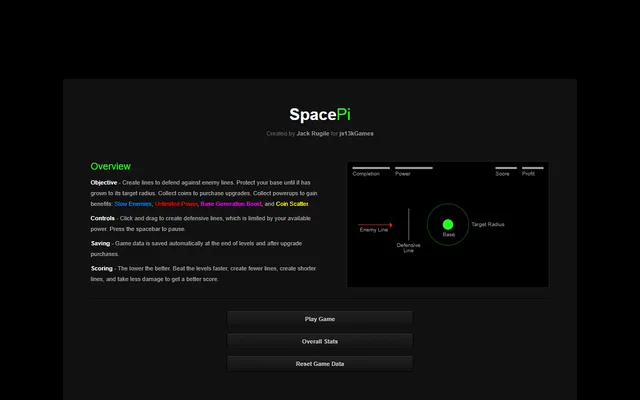 SpacePi running in a browser
