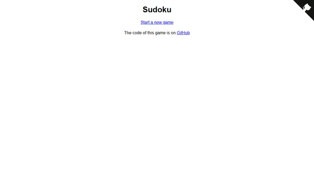 Sudoku Classic running in a browser