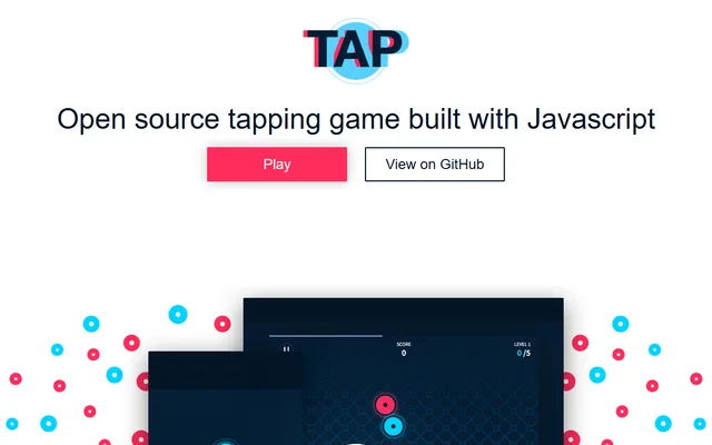 Tap Tap Tap running in a browser