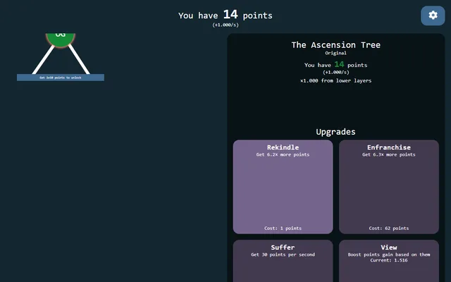 The Ascension Tree running in a browser
