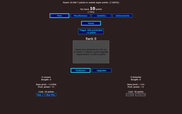 The Limitless Journey running in a browser